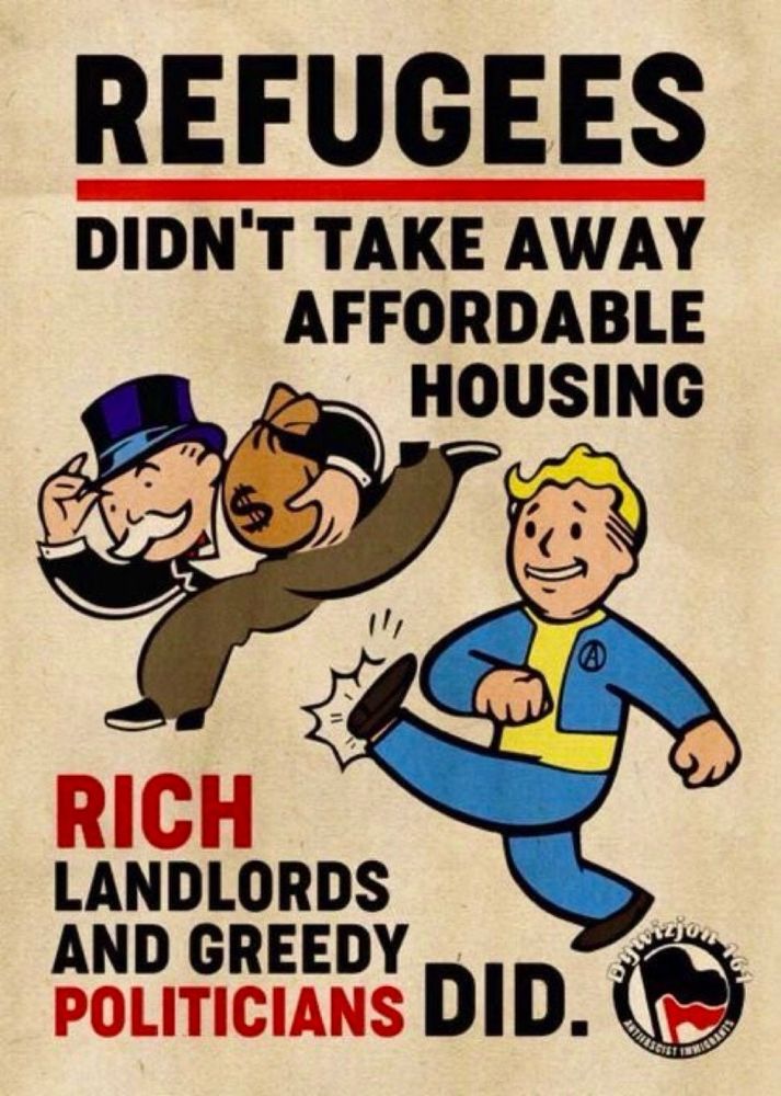 Refugees didn't take away affordable housing. Rich landlords and greedy politicians did. 