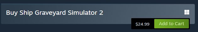 "Ship Graveyard Simulator 2" is listed as full price at $24.99.