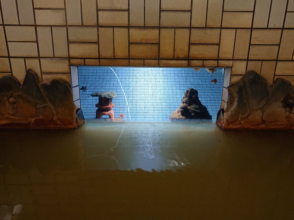 山形県大蔵村　肘折温泉西本屋旅館の金魚湯
2020年9月