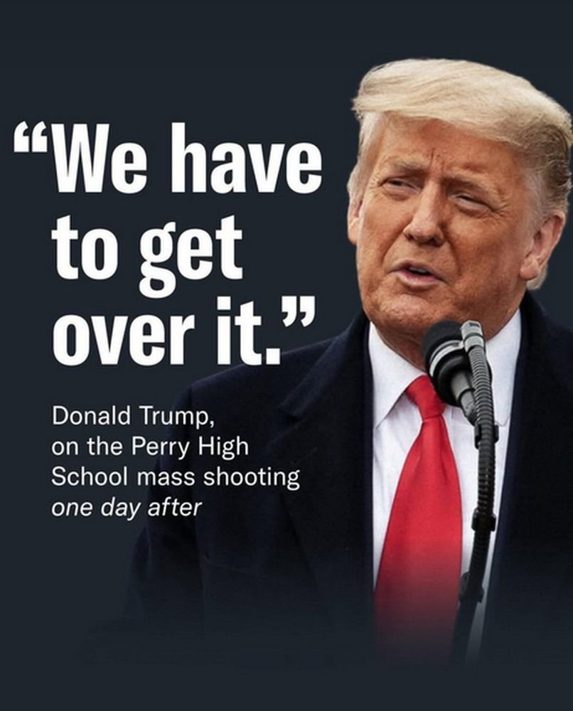 Trump saying get over it about school shooting!