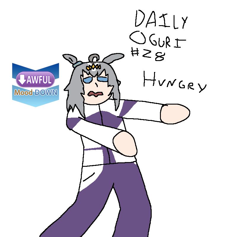 Daily Oguri #28 is... hungry. originally she was going to be a zombie