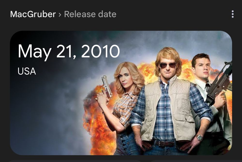 Macgruber release date: May 21, 2010