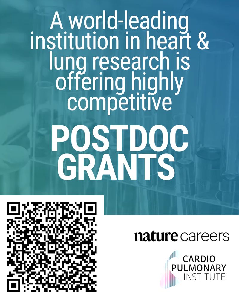 Call for International Applications – Postdoc Positions at the Cardio-Pulmonary Institute (CPI, EXC2026)

Are you interested in lung research?
At the CPI, you’ll find an excellent environment to study pulmonary infections, chronic lung diseases & cardio-pulmonary interactions. As part of Germany’s Excellence Strategy, we unite leading scientists, state-of-the-art facilities & an international research community.

The CPI is now accepting applications for Advanced Postdoctoral Positions starting in 2026.

Deadline: October 31, 2025
Requirements: a PhD (or equivalent) title obtained within the last 5 years, and an excellent publication record

For more details & application guidelines, please scan the QR code below.

Please help us spread the word by sharing this opportunity with colleagues and anyone who may be interested!

#CardioPulmonaryResearch #Postdoc #ExcellenceCluster #ResearchCareers