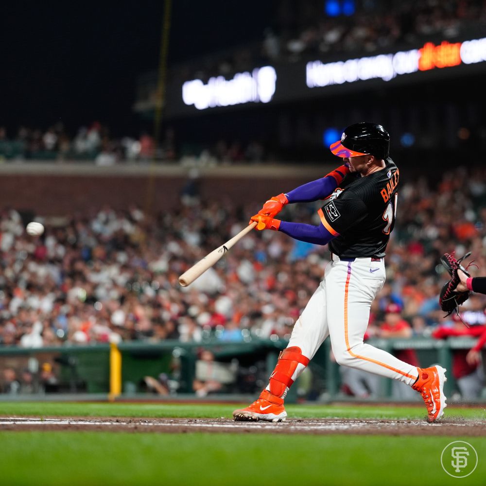 Patrick Bailey singles to left field