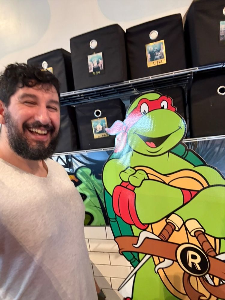 An image of myself standing next to Raphael