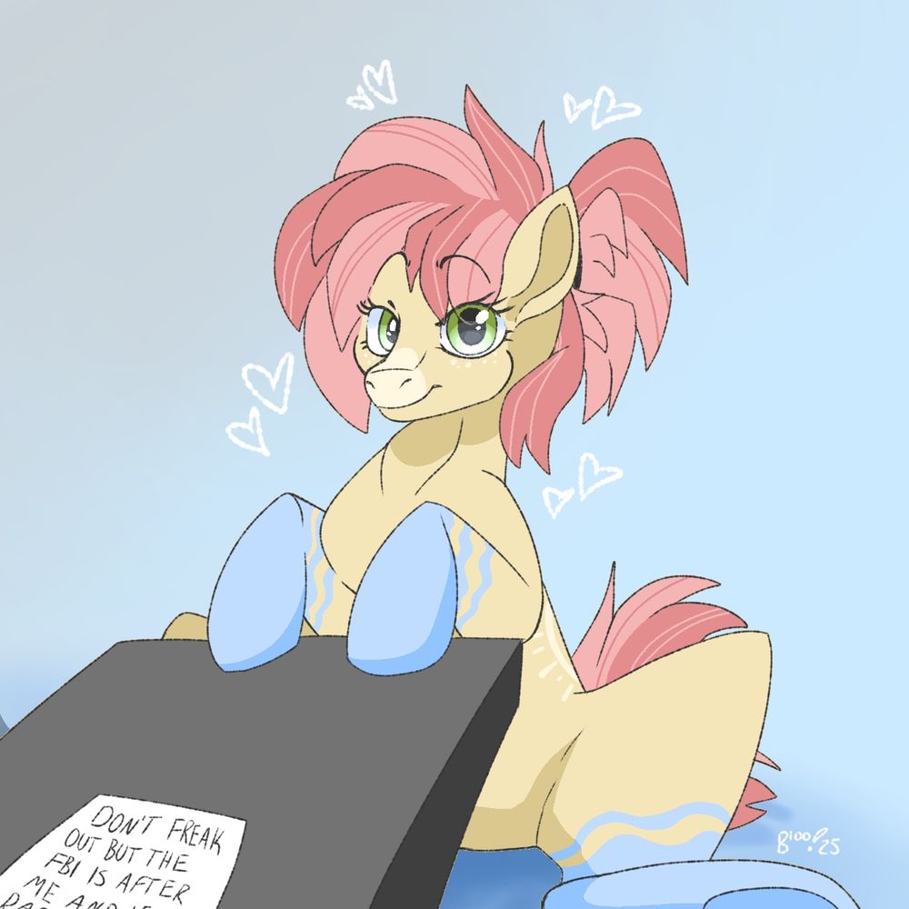 Digital art piece of a custom pony character from the show "My Little Pony." 