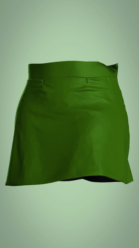 A satin skirt 