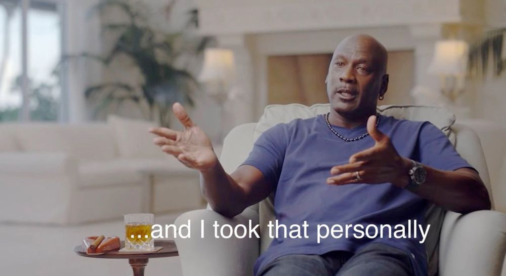 Michael Jordan meme of him saying "...and I took that personally"