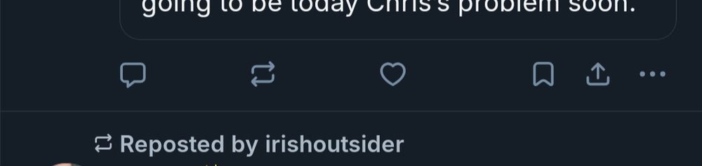 Reply, reskeet and like buttons all with normals spacing, then the bookmark, share, and more buttons all jammed together 
