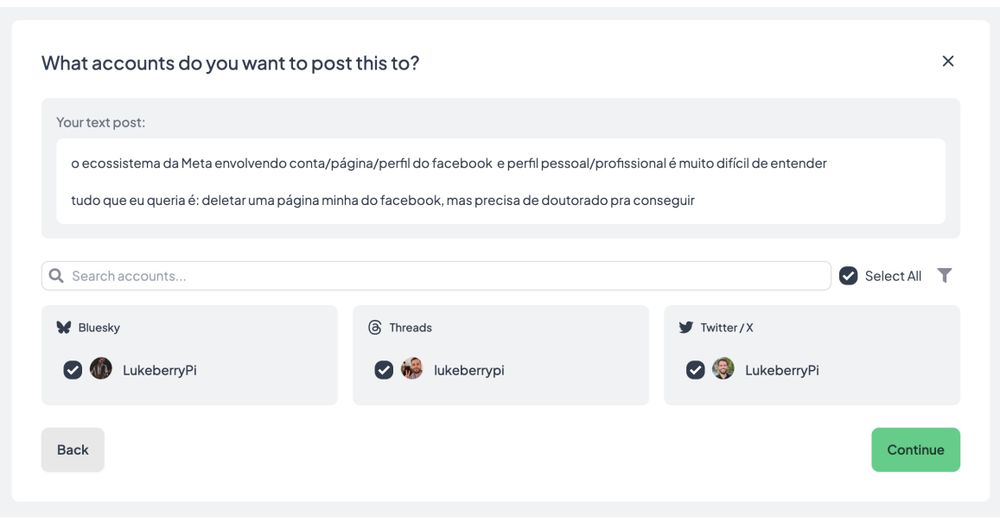 testando crossposting para as 3 plataformas, vamos ver se funciona

to usando um site chamado post-bridge