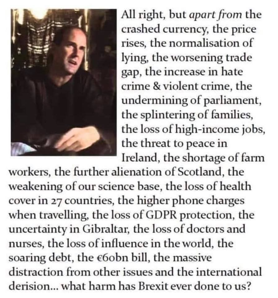 A picture of John Cleese in Monty Python's Life of Brian bemoaning the benefits of the Romans... 