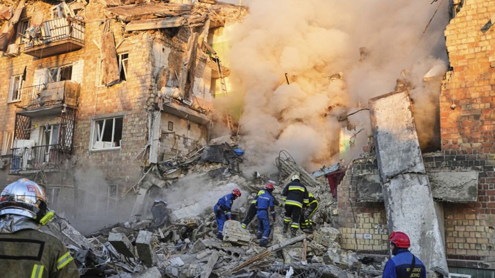 Authorities say a mass Russian drone and missile attack on Ukraine’s capital has killed at least 21 people and wounded 48.