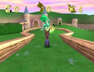 A screenshot from Spyro the Dragon. A purple dragon stands in front of a crystallised dragon.

This is where the game starts, in the home level of the Artisan World. It's a very safe place to learn the controls.

This game was a buy with Christmas money, I want to say at a Woolworths in either Birkenhead or Wallasey. I also think at some point I won a Spyro T-shirt. Out of all the 3D platformers that started turning up in the 90s Spyro has aged the best between its presentation and scope of its explorable areas.