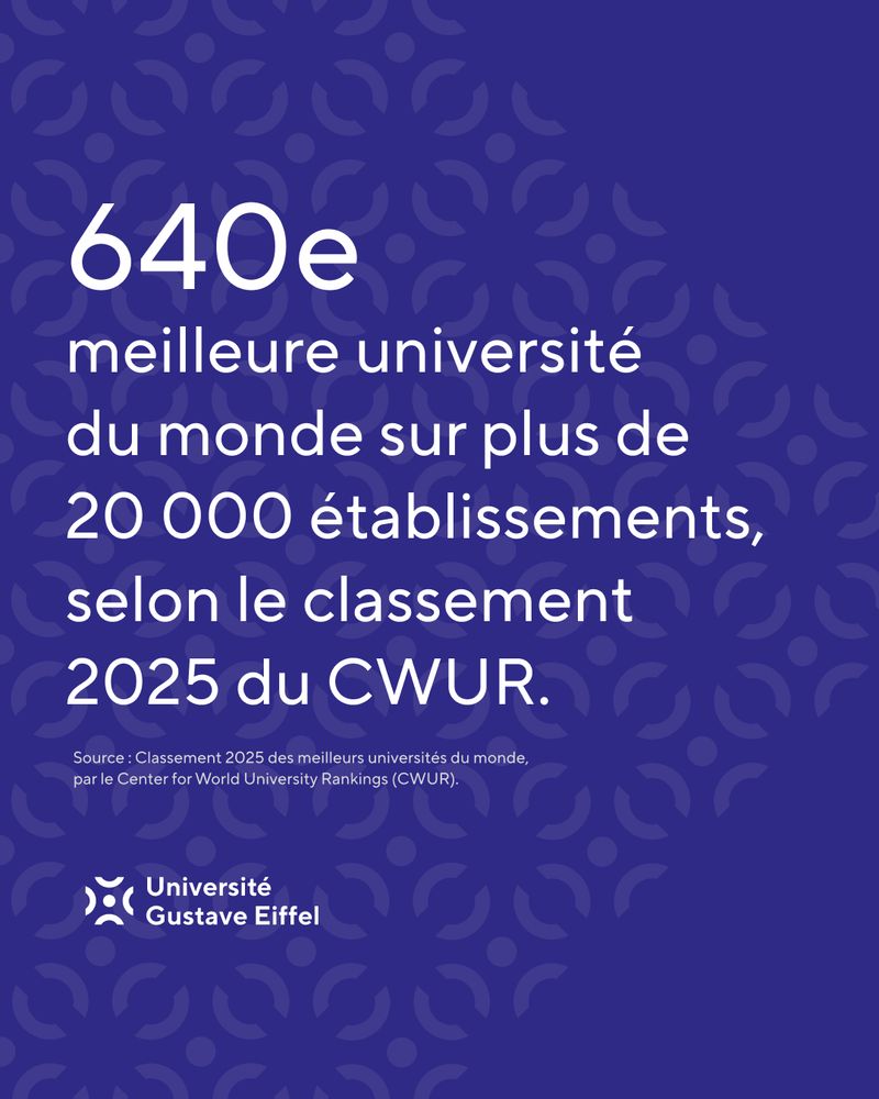 Texte : 640e meilleure université du monde sur plus de 20000 établissements, selon le classement 2025 du CWUR.
Source : Classement 2025 des meilleurs universités du monde, par le Center for World University Rankings (CWUR).