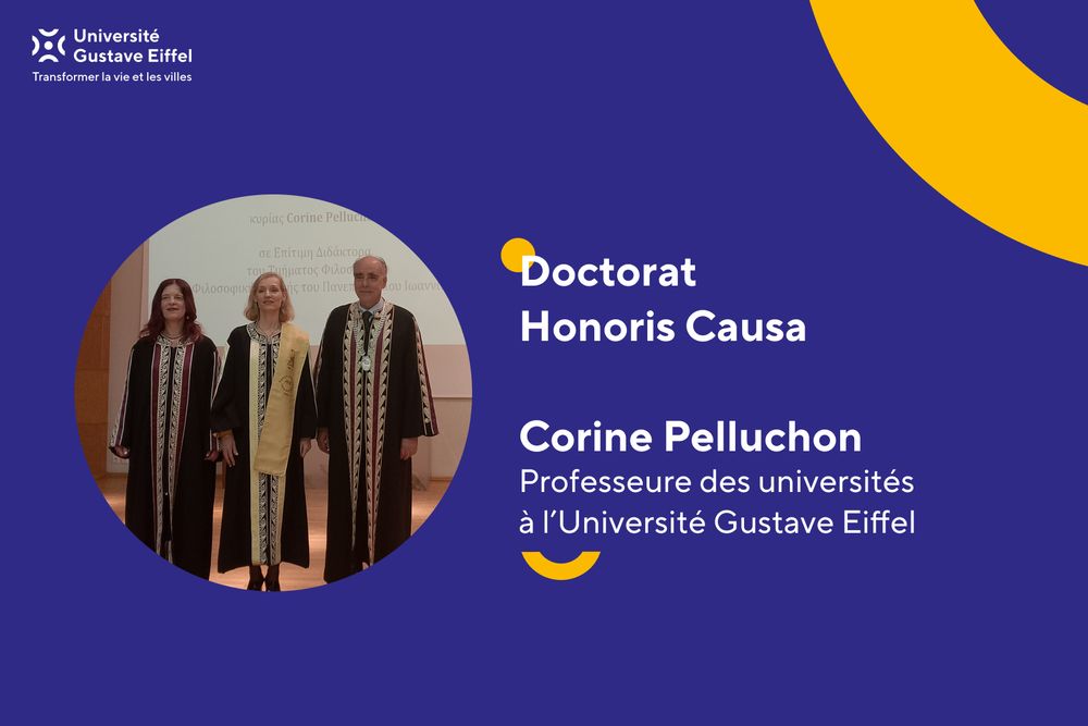 Corine Pelluchon obtient le titre de Docteure Honoris Causa de l’Université de Ioannina en Grèce. Photo de Corine Pelluchon prise lors de la cérémonie.