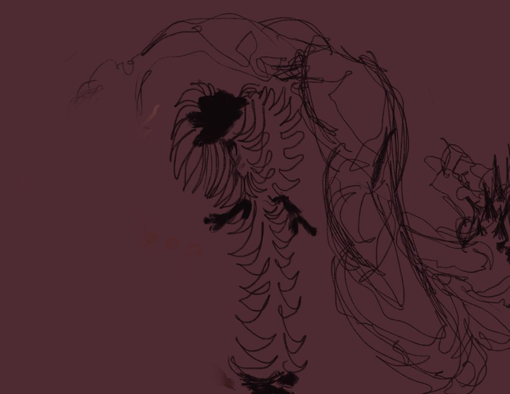 Scribbles of people dancing 