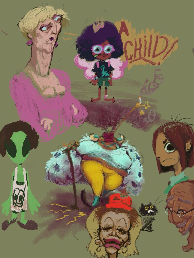 Assorted characatures of fictional people u might encounter at ur local grocery 