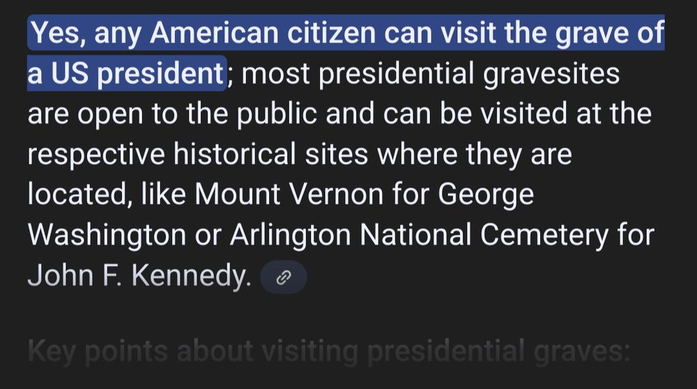 American citizens can visit the graves of US presidents. 