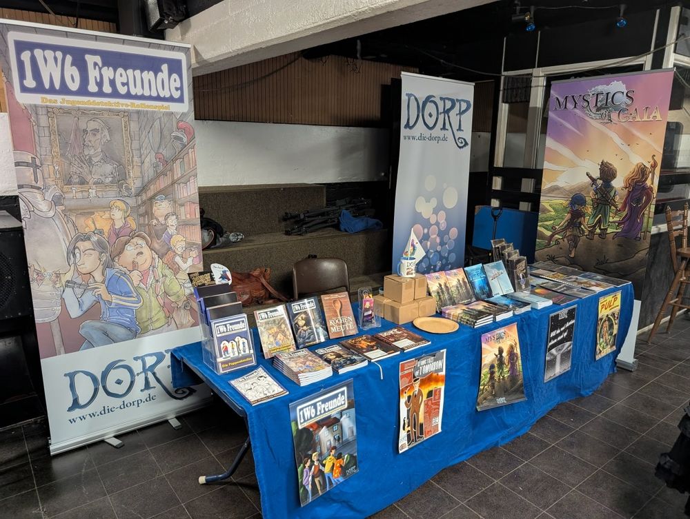 Der DORP Stand auf der NiederrheinCon in Dinslaken.