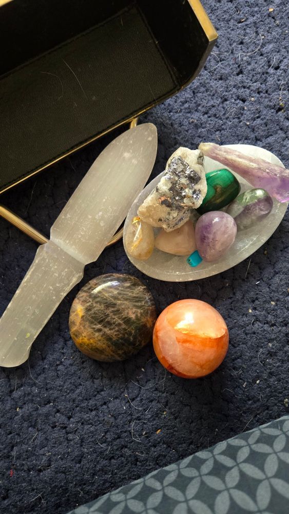 A collection of crystals and stones