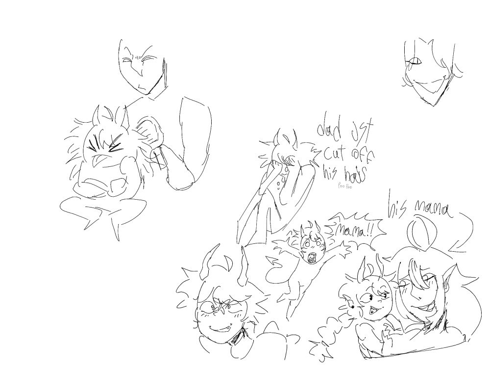 my oc Xyris when he was a child with his mother Lan-mei (graces oc)