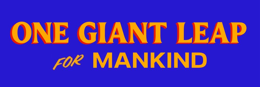 The Zohran campaign poster with text amended to say “One giant leap for mankind”.