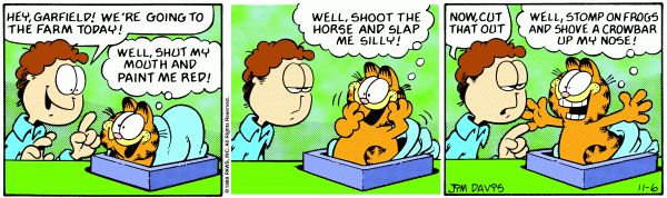 Garfield published on 06/11/1989