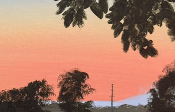 Zoomed in photo of an acrylic painting 