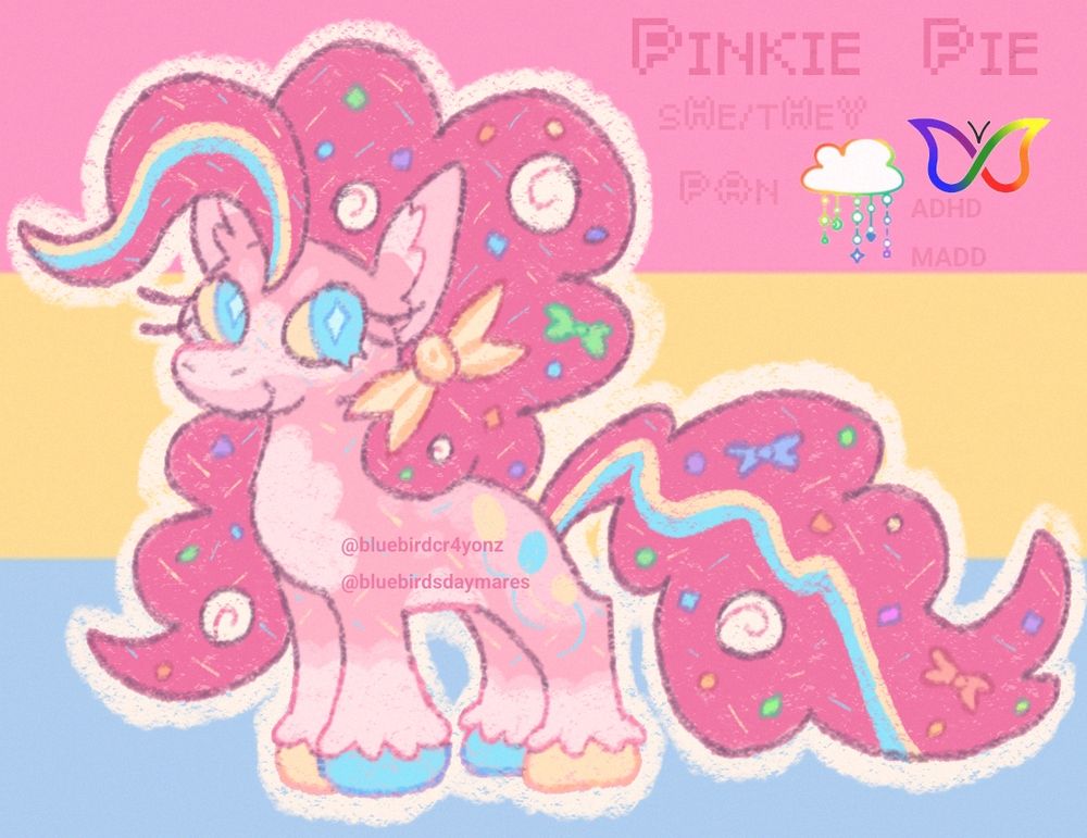 My Pinkie Pie redesign I made for Pride Month !!