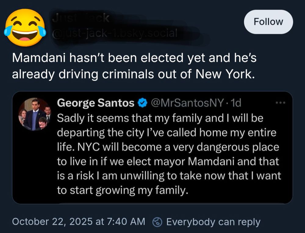 Mamdani hasn't even been elected yet and he's already driving criminals out of New York.