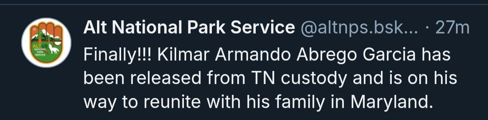 A post by the Alt National Park Service that starts with 