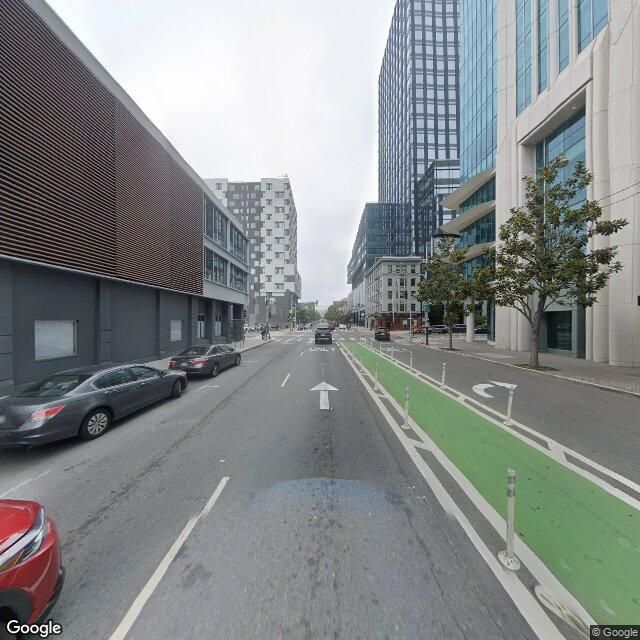 Google Maps Street View of bus stop CENTRE ST & HOWARD ST eb