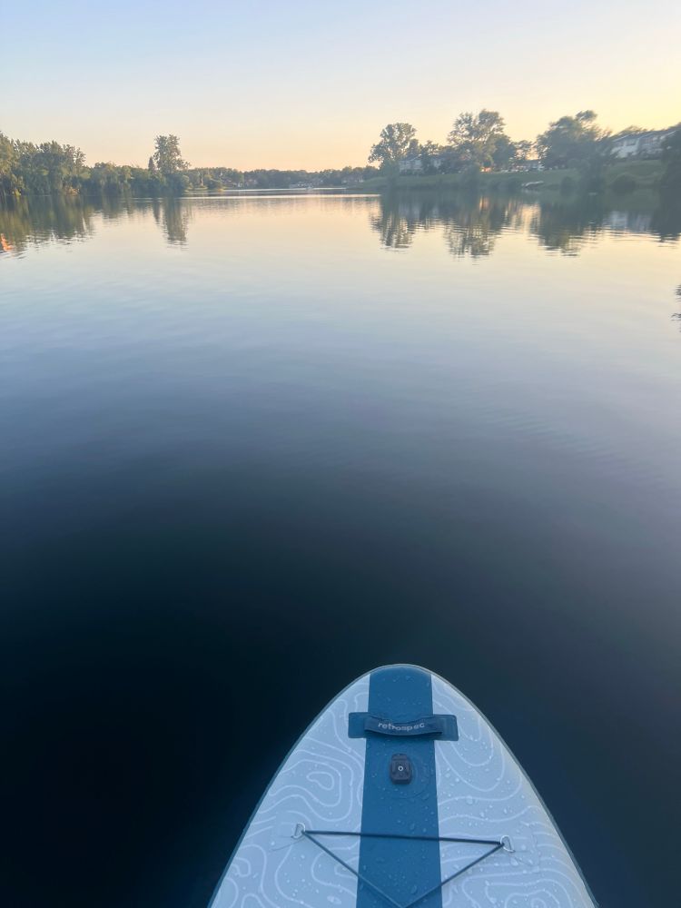 Paddle board on a lake