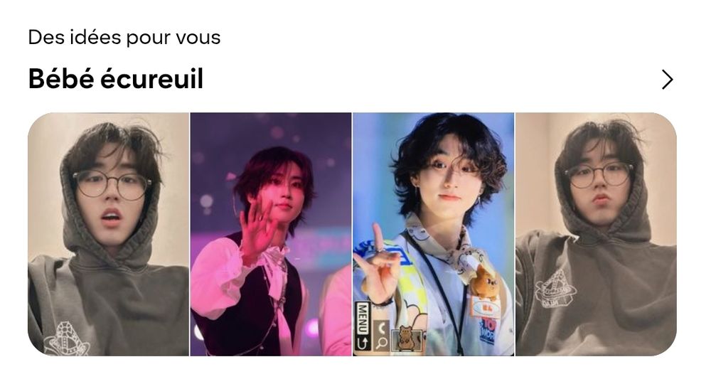 "Ideas for you: baby squirrel" followed with pictures of Han Jisung