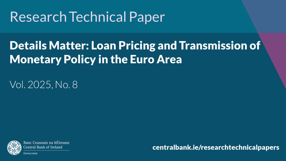 Research Technical Paper, “Details Matter: Loan Pricing and Transmission of Monetary Policy in the Euro Area”