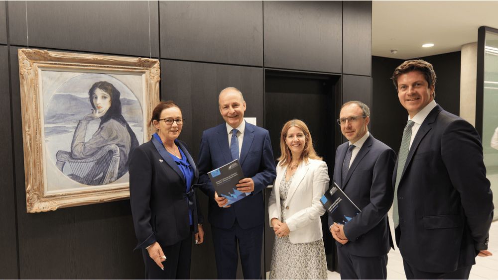 An Taoiseach Micheál Martin TD and Robert Troy TD at Ireland’s Women in Finance Charter event