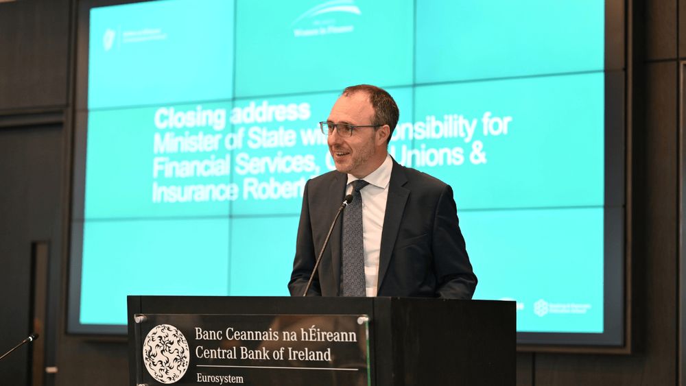 An Taoiseach Micheál Martin TD and Robert Troy TD at Ireland’s Women in Finance Charter event