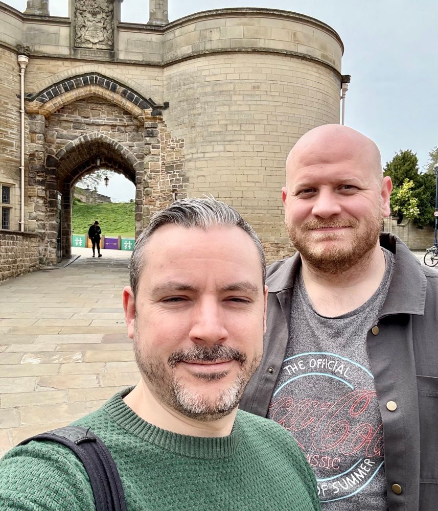 Me and Josh outside the castle gate