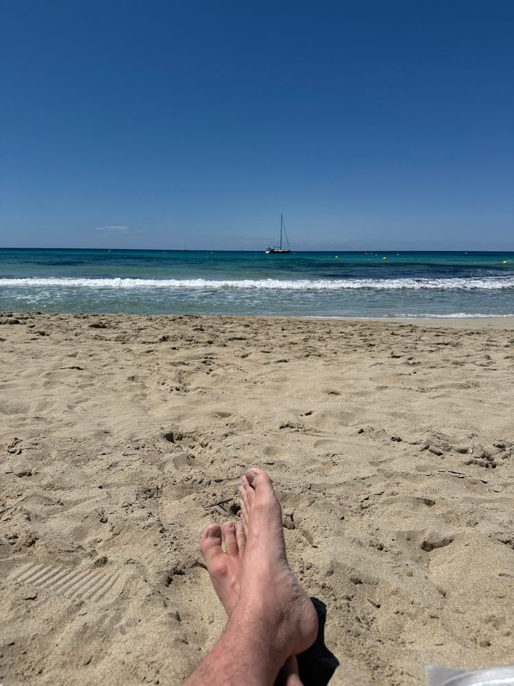 Sea view from a sandy beach