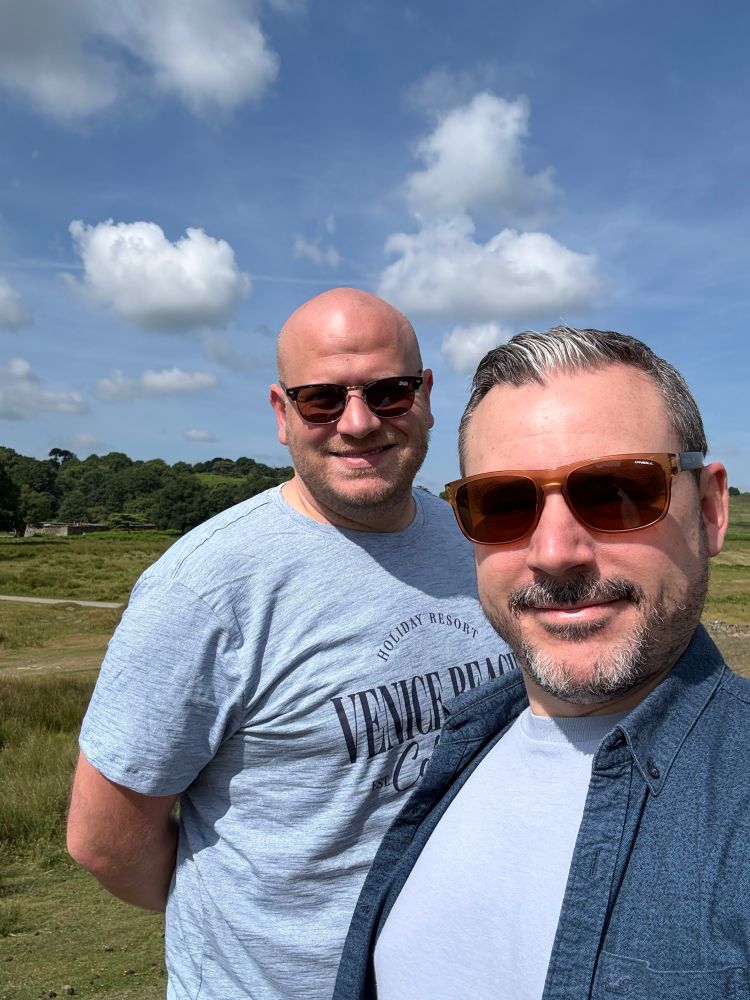 Me and Josh at the park in sunglasses