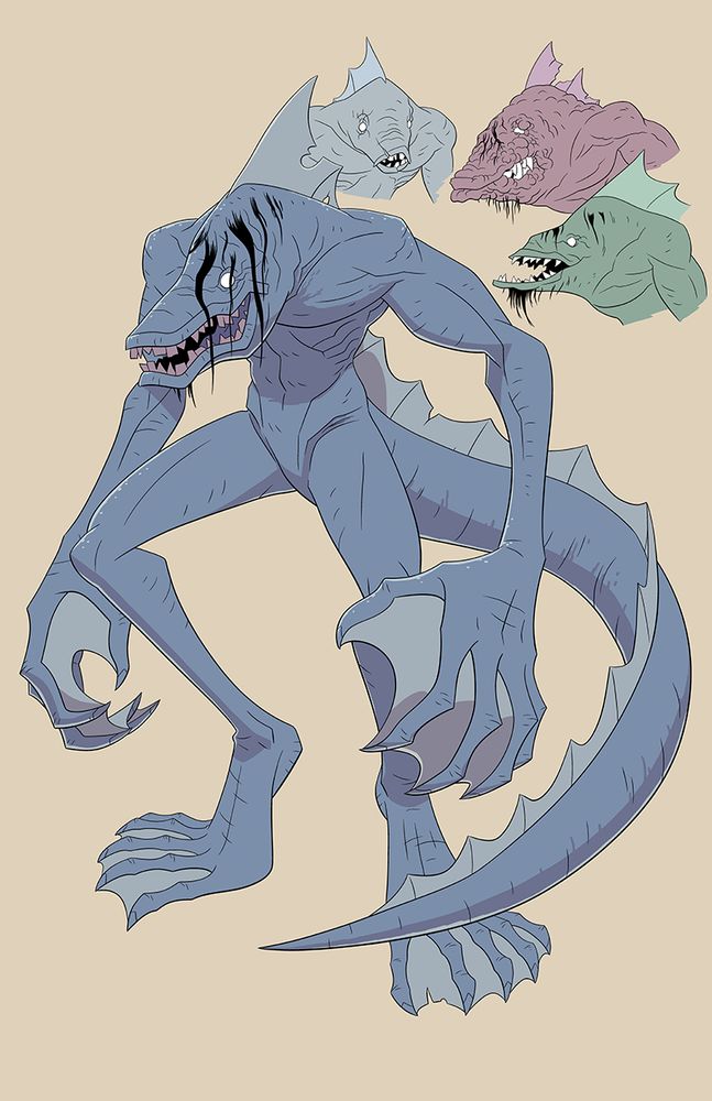 concept art of the Fish Folk