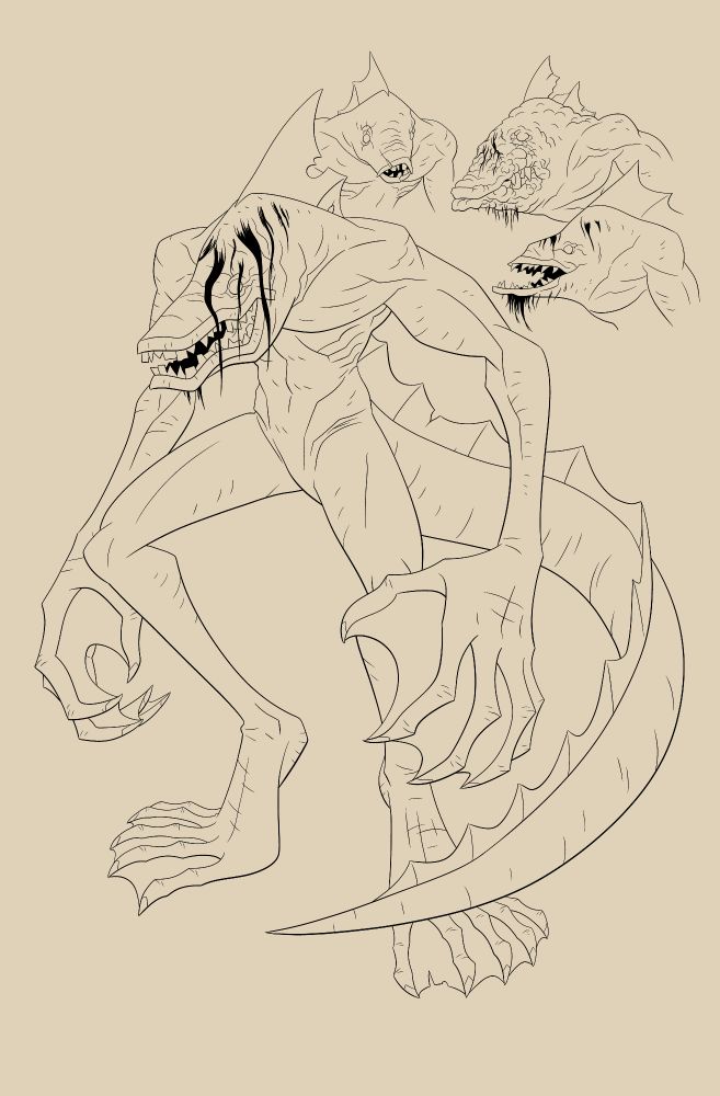 humanoid fish monster designs