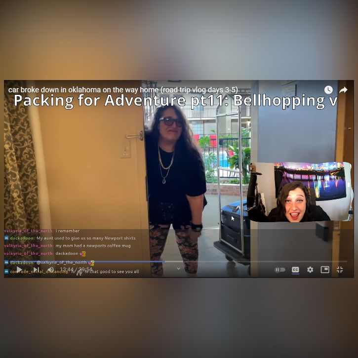 me delighted in reaction (on stream) to my disappointed and incredulous expression on a vlog, a real comedy/tragedy dichotomy 