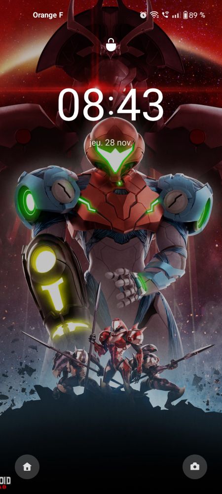 Metroid lock screen