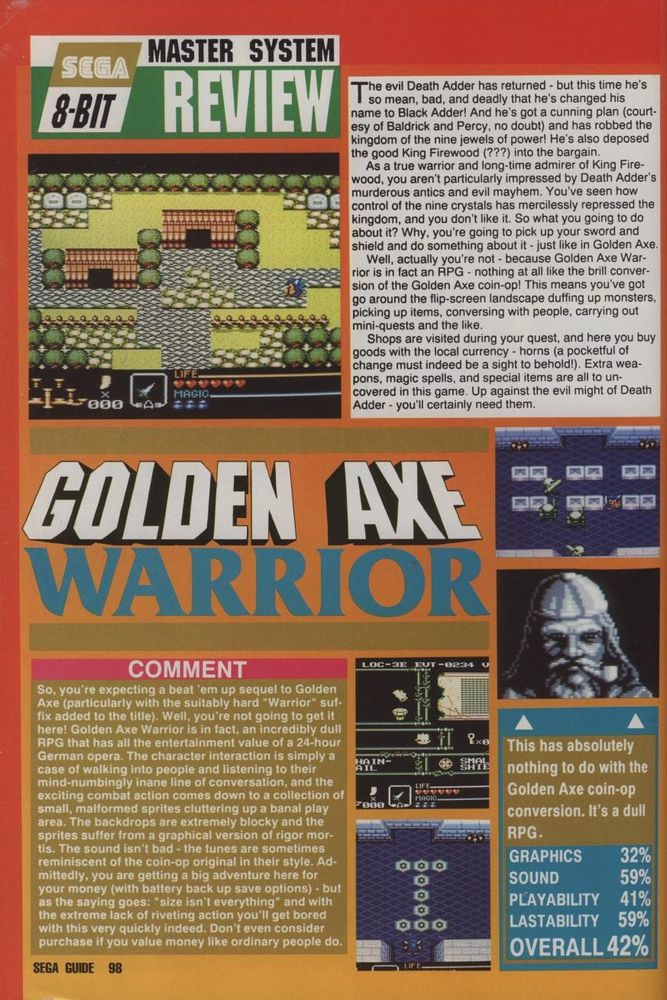CVG's reviewers didn't pull any punches with their review giving it an overall score of 42% remarking 