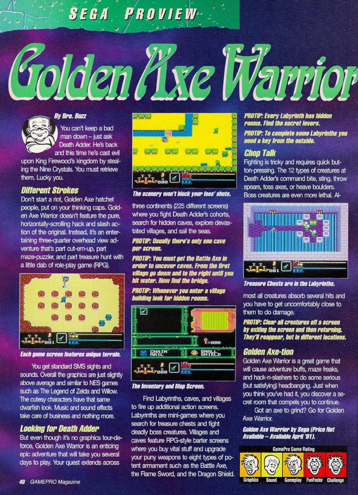 Gamepro's review by Bro. Buzz ended by saying 