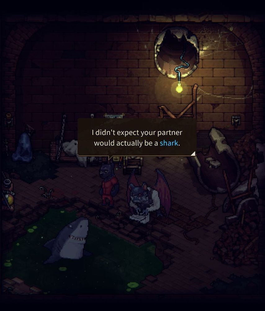Did I mention that everyone is an anthropomorphic animal? This is a scene from a later section in the game that players may or may not discover on their own! There's just so much to discover and do in the game. Normally I'm not a fan of hard time limits like the one imposed here (the 21 day limit) and barely made it to success at the midnight hour (wish there was a way to ease it somehow, or have a 'free time mode' of some kind where moving the story's events determined the flow of time instead of the schedule), but everything else in between is so engrossing that I just wanted to keep pushing through to the end even if failure seemed certain. It's not perfect (not a fan of making certain things interactive simply because the game says so in a relatively open environment - this fence looks weak, I can break it but only when the game says so), but what it doesn't do well is overshadowed by how well everything else just draws you in. An amazing RPG.