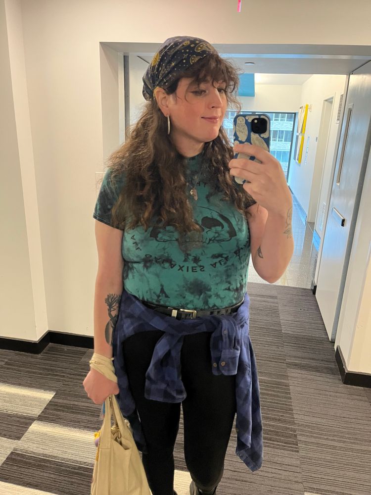 brunette takes a selfie