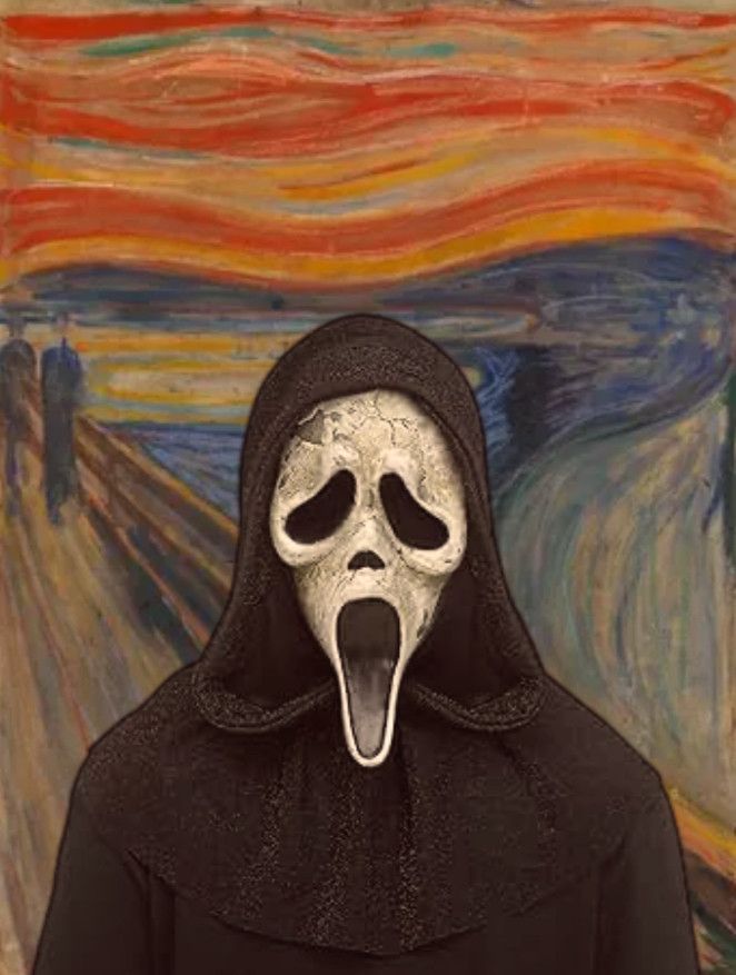 Ghostface in The Scream by Edvard Munch.  