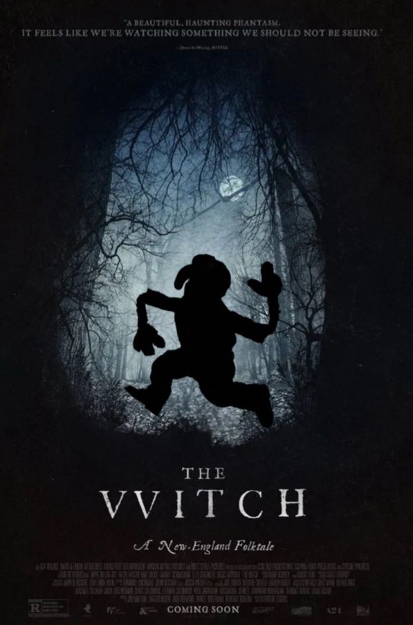 Gonzo skipping or leaping idk on the movie poster for The Witch. 